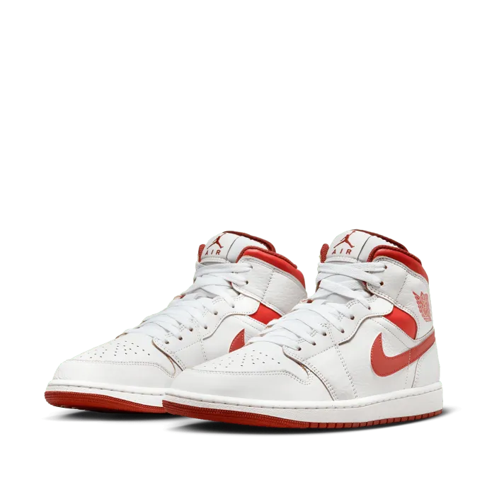 Air Jordan 1 Mid SE 'White and Dune Red'