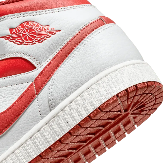 Air Jordan 1 Mid SE 'White and Dune Red'