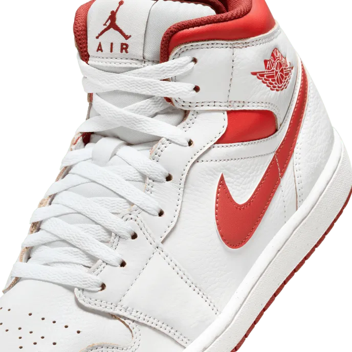 Air Jordan 1 Mid SE 'White and Dune Red'