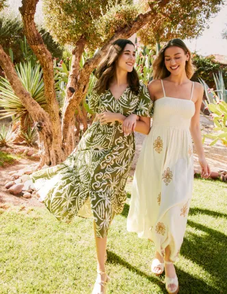 Shirred Maxi Dress