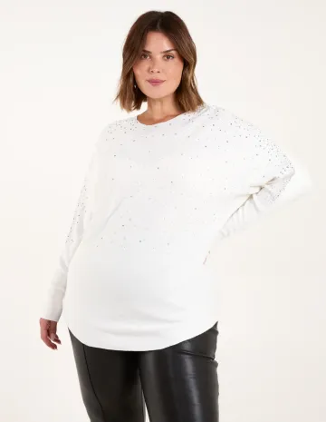 Curve Jumper With Silver Sparkle