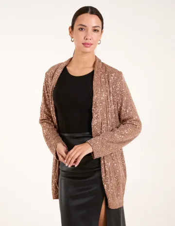Sequin Waterfall Cardigan