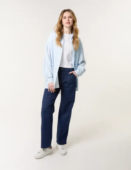 Wide Leg Pocket Trousers