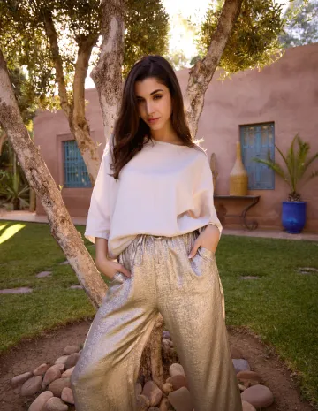 Shimmer Wide Leg Trousers