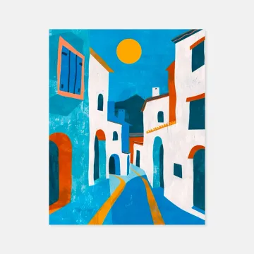 Mediterranean Blue Print