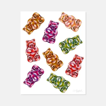 Gummy Bear Pattern Print