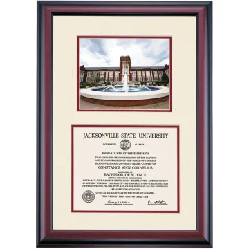 Jacksonville State Premier Angle Hall with Fountain Diploma Frame