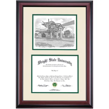 Wright State Premier Turning Points Sculpture Diploma Frame