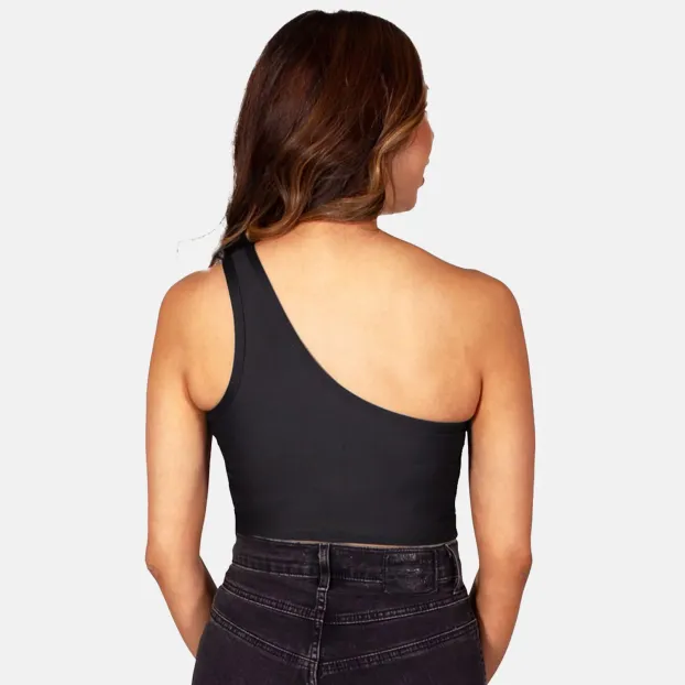 Virginia Tech Black One Shoulder Top