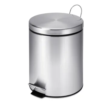5-Liter Stainless Steel Step Trash Can with Lid