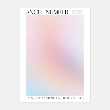 Trust Angel Number 222 Print by Melissa Wanbon