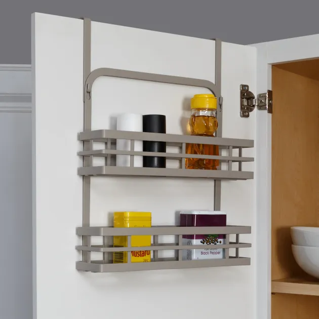 Over-the-Door Spice Rack with Hooks