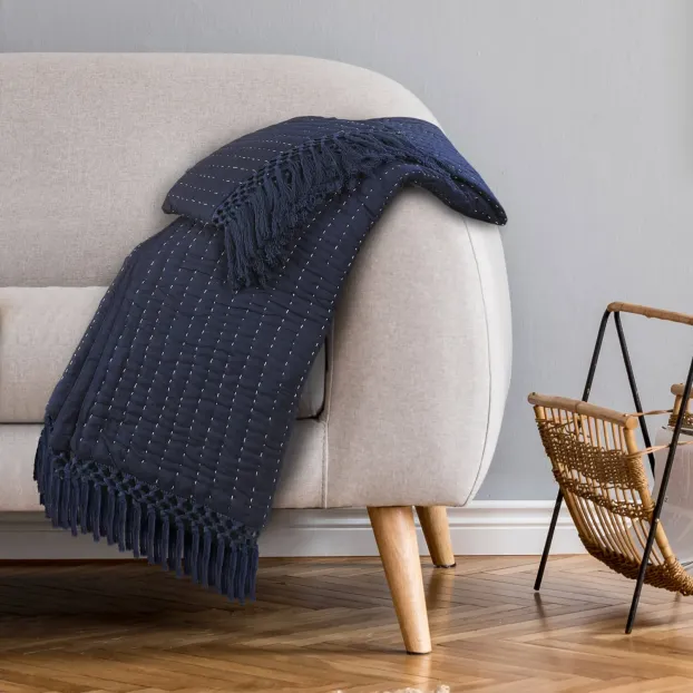 Jumpstitch with Fringe Throw Blanket