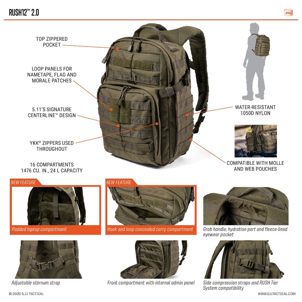 RUSH? 12 2.0 MultiCam? Backpack 24L