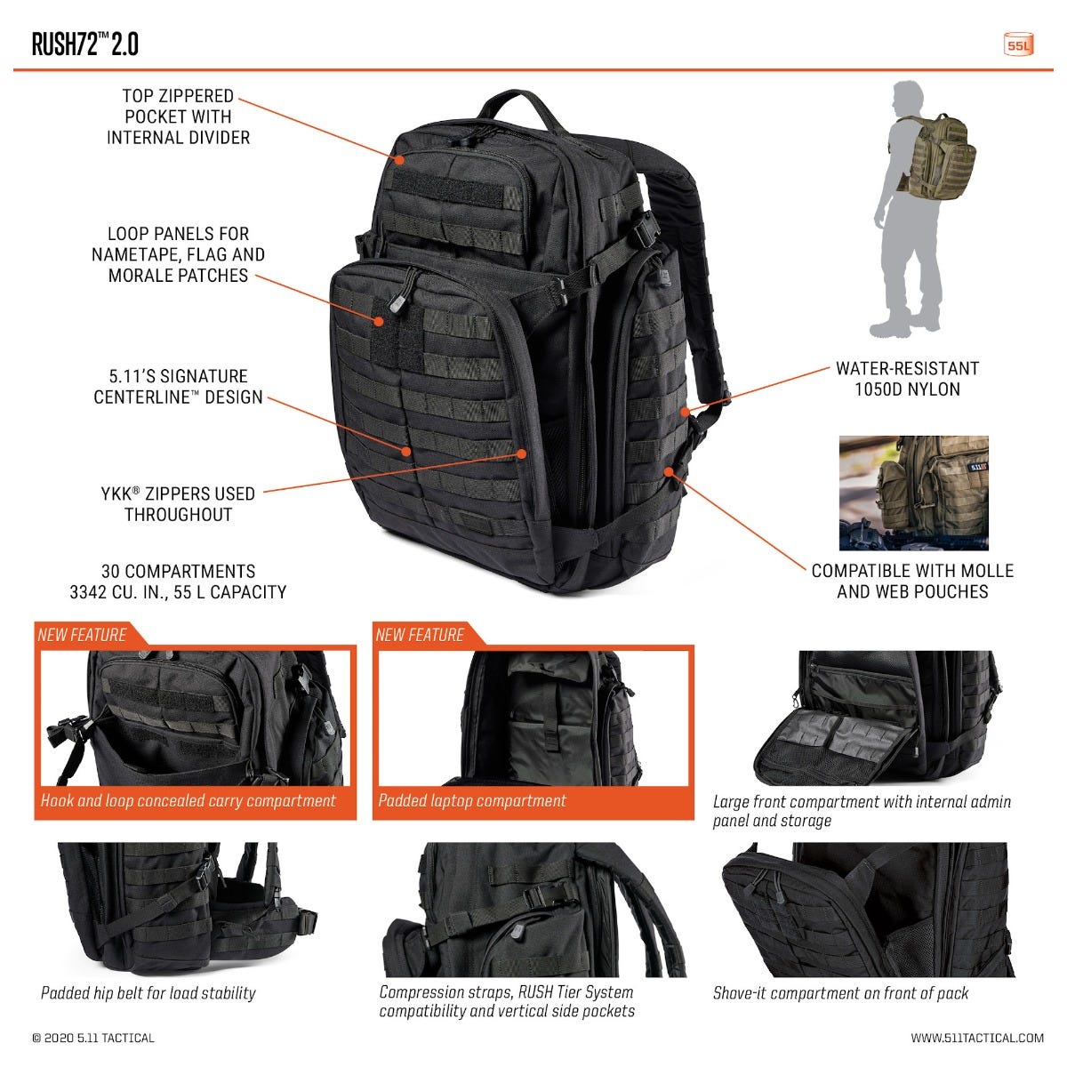 RUSH? 72 2.0 MultiCam? Backpack 55L