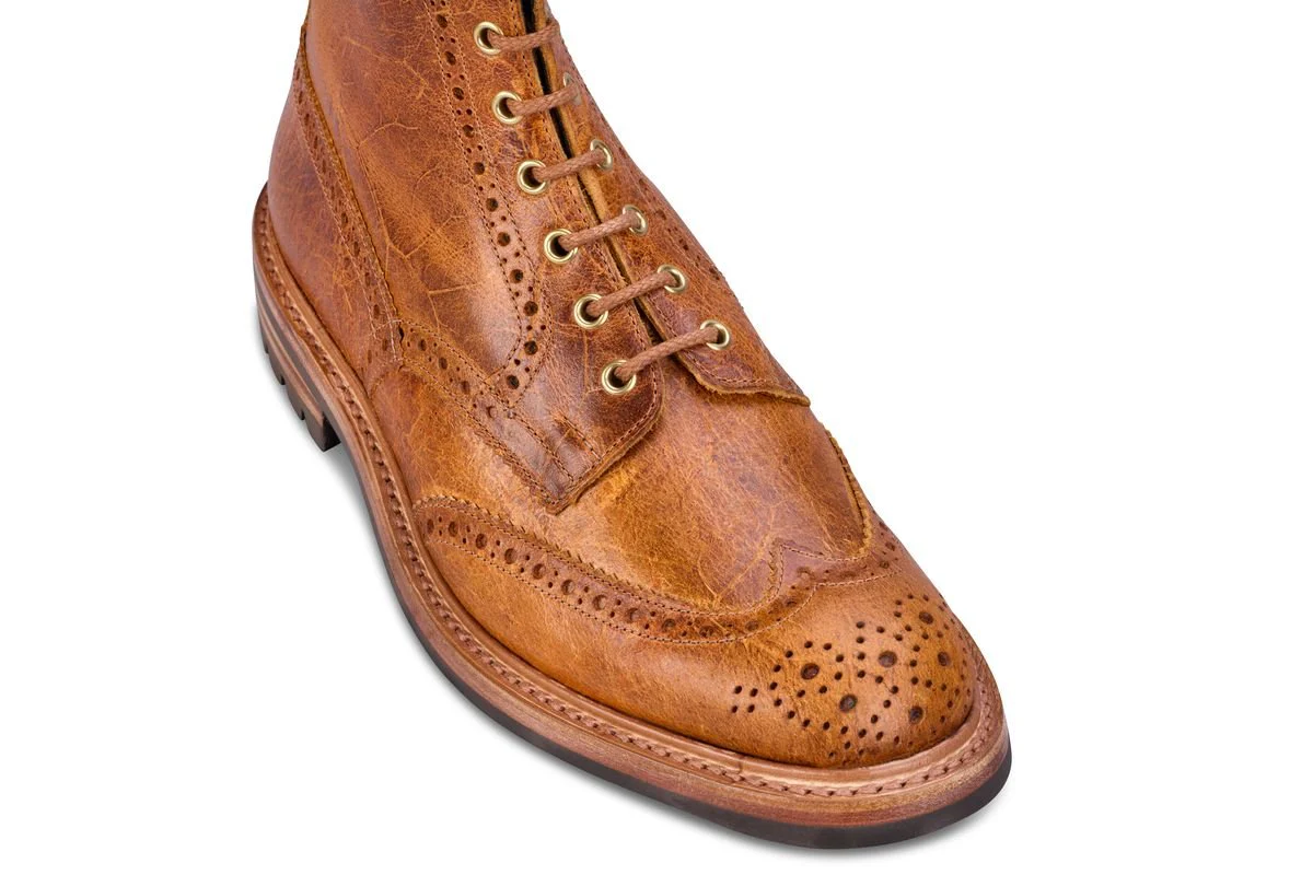 Stow Country Boot - Tan Pull-Up Full Grain Tricker's Exclusive)