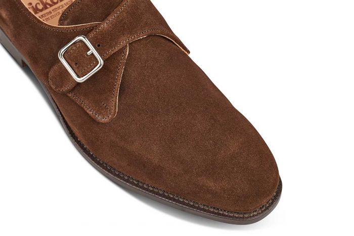 Mayfair Single Buckle Monk Shoe - Chocolate Suede