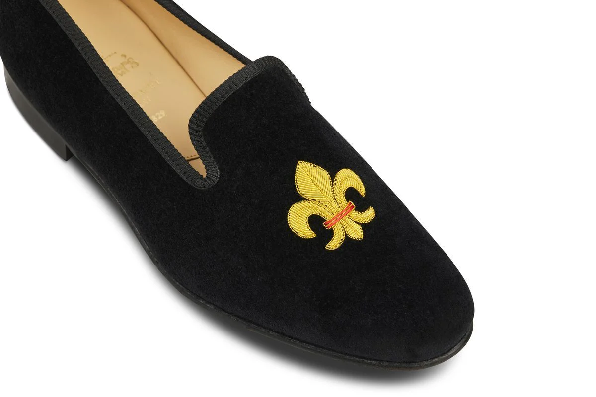FLEUR DE LYS VELVET SLIPPER