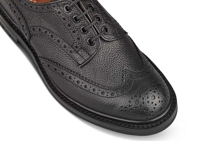 Ilkley Country Shoe - Black Scotch Grain