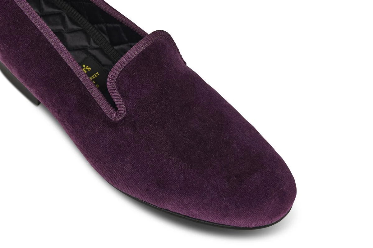 CHURCHILL VELVET SLIPPER - Purple