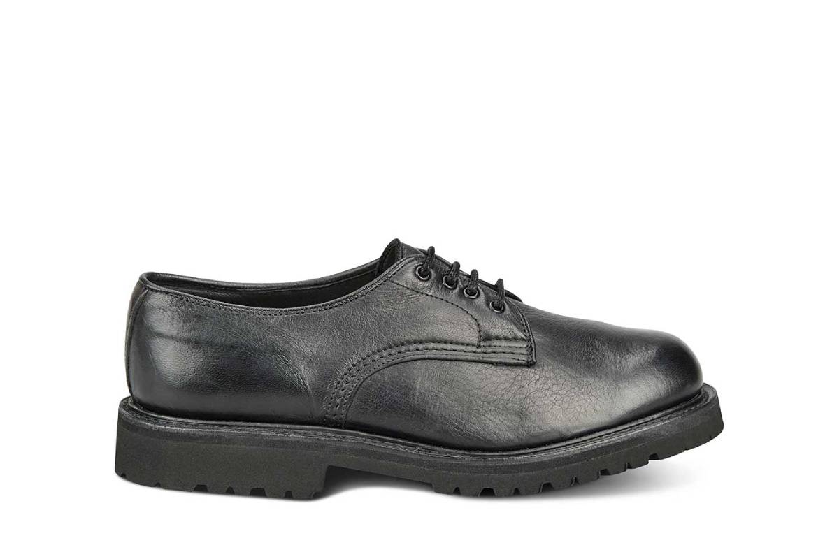 Linda Derby Tramper Shoe - Olivvia Deerskin - Black
