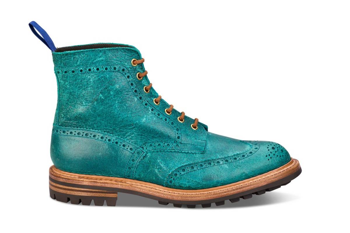 Stow Country Boot - Blue Pull-Up Full Grain Tricker's Exclusive)
