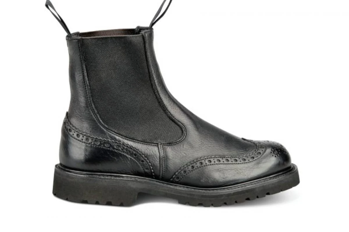 Silvia Country Dealer Boot - Olivvia Deerskin - Black