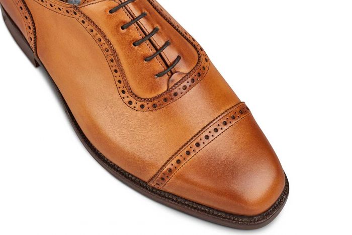 Belgrave Toecap Oxford City Shoe - 1001 Burnished