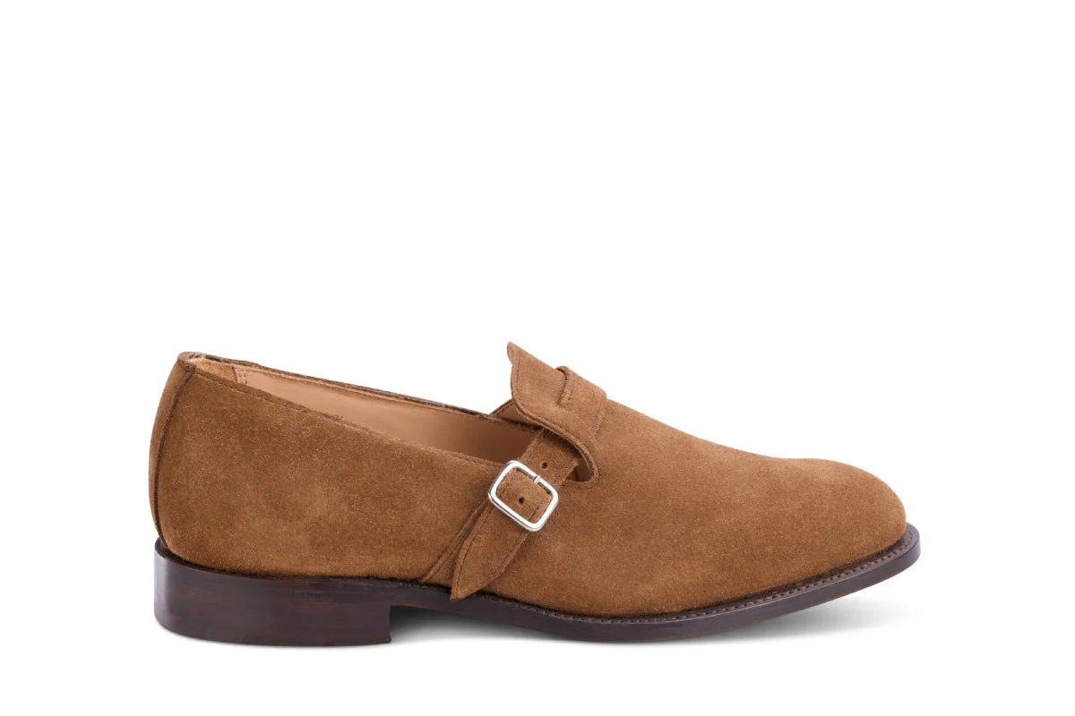 Niles Single Buckle Loafer - Snuff Repello Suede