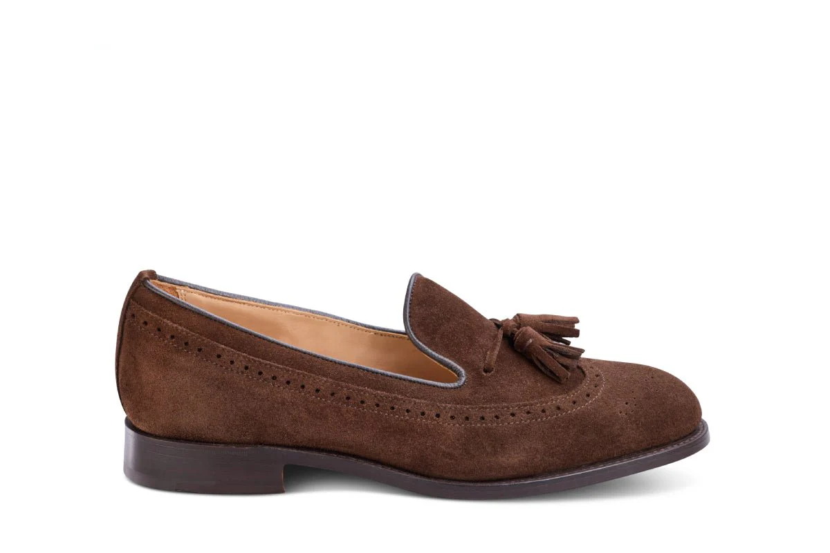 Leydon Tassel Loafer - Chocolate Repello Suede