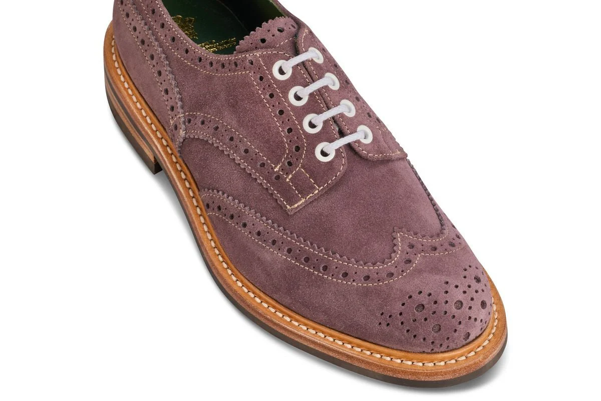 Bourton Country Shoe - Purple Suede