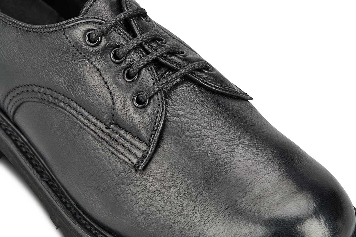 Linda Derby Tramper Shoe - Olivvia Deerskin - Black