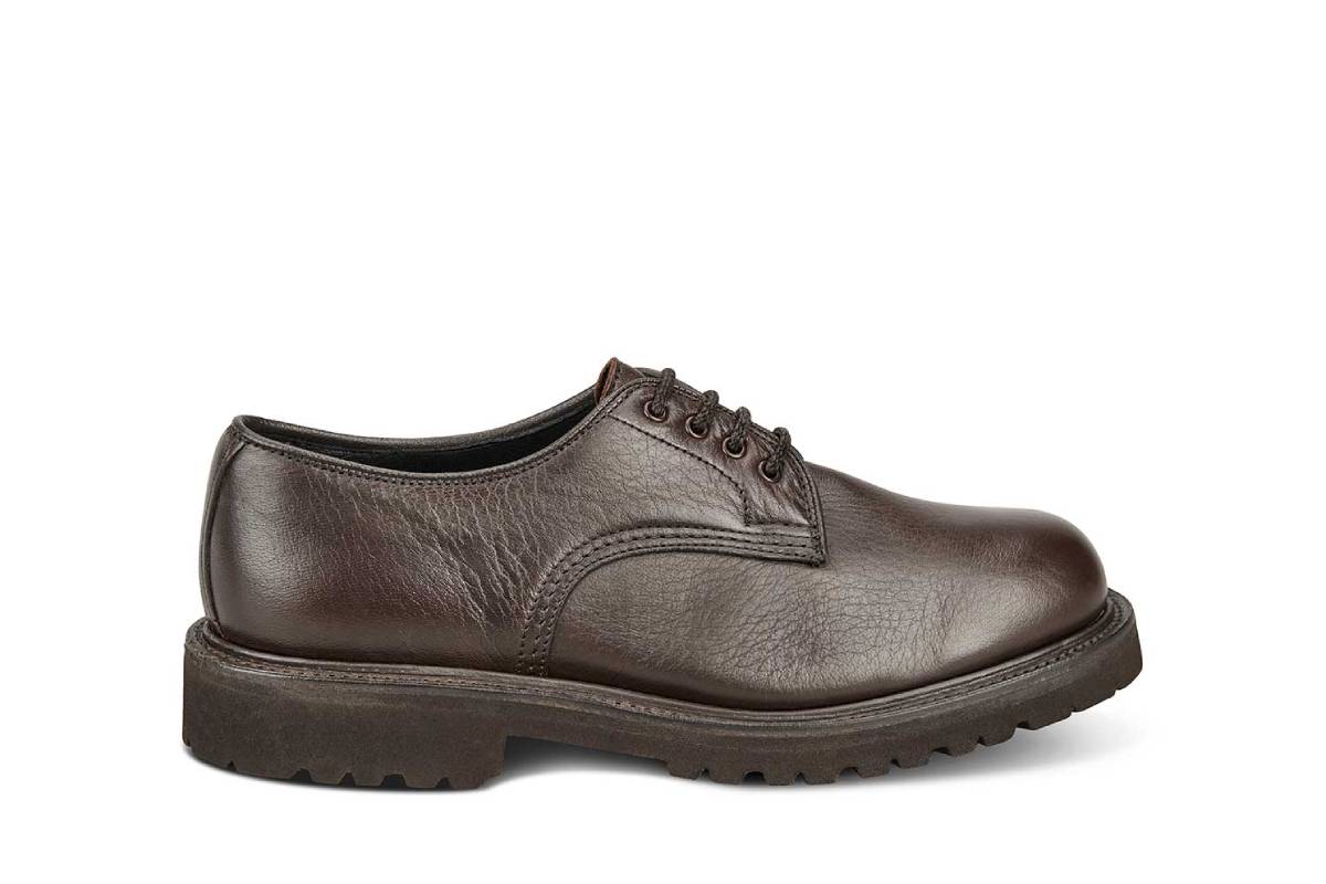 Linda Derby Tramper Shoe - Olivvia Deerskin - Brown