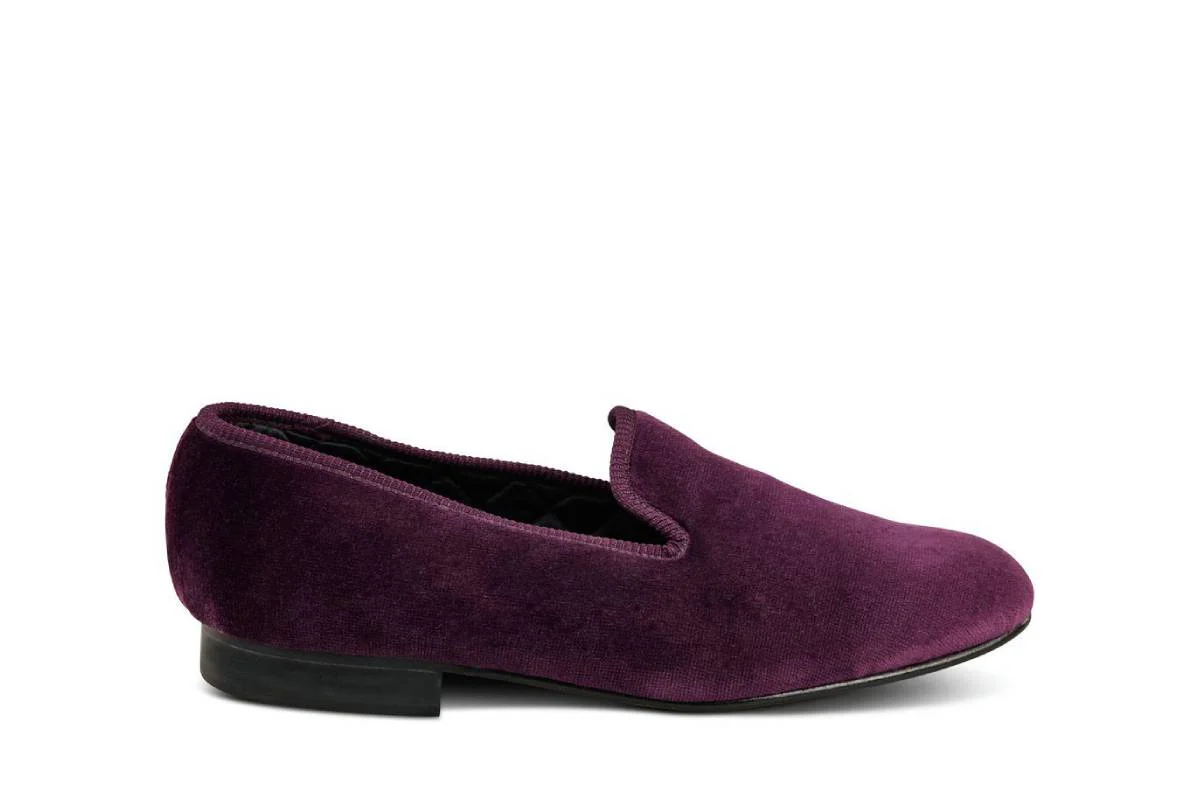 CHURCHILL VELVET SLIPPER - Purple