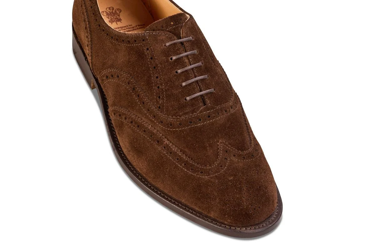 Epsom JS9524 Brogue Oxford City Shoe - Chocolate (Multiple Width Fittings)