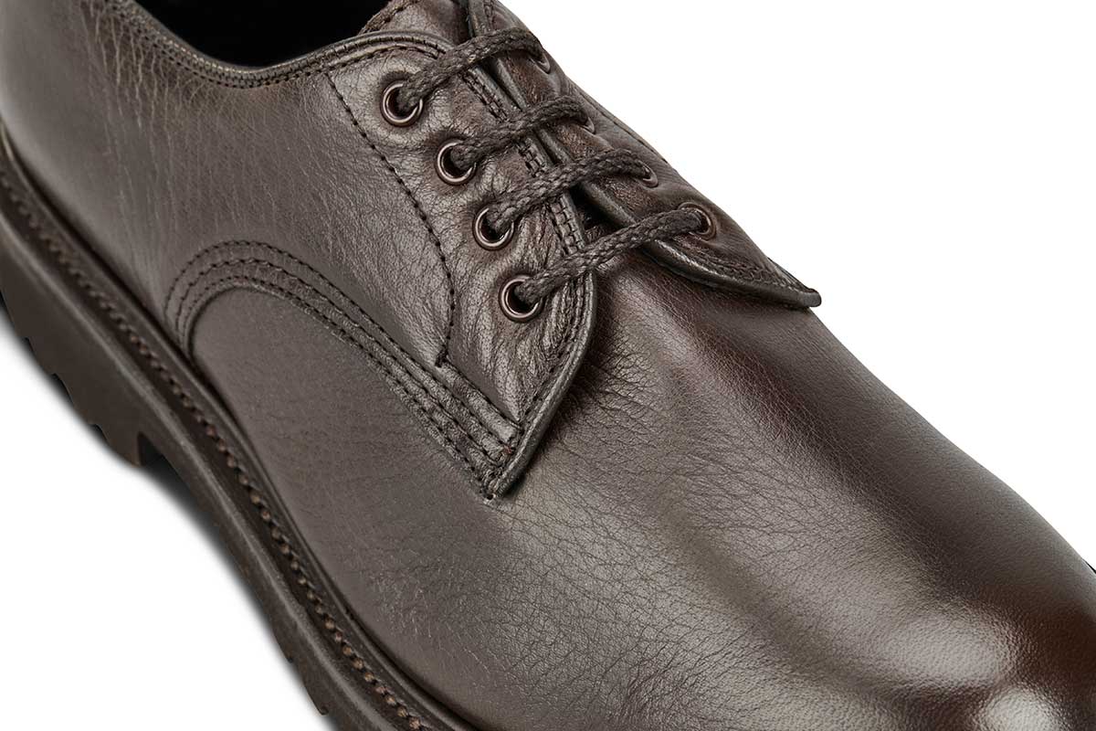 Linda Derby Tramper Shoe - Olivvia Deerskin - Brown