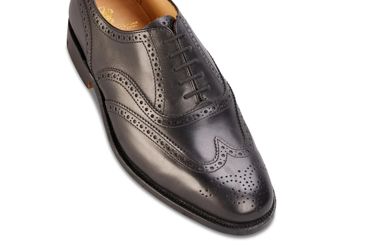 Epsom JS9524 Brogue Oxford City Shoe - Black (Multiple Width Fittings)