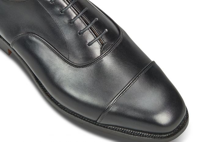 Regent Plain Toecap Oxford City Shoe - Black