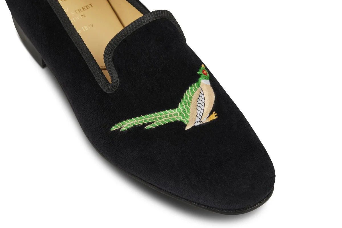 PHEASANT VELVET SLIPPER