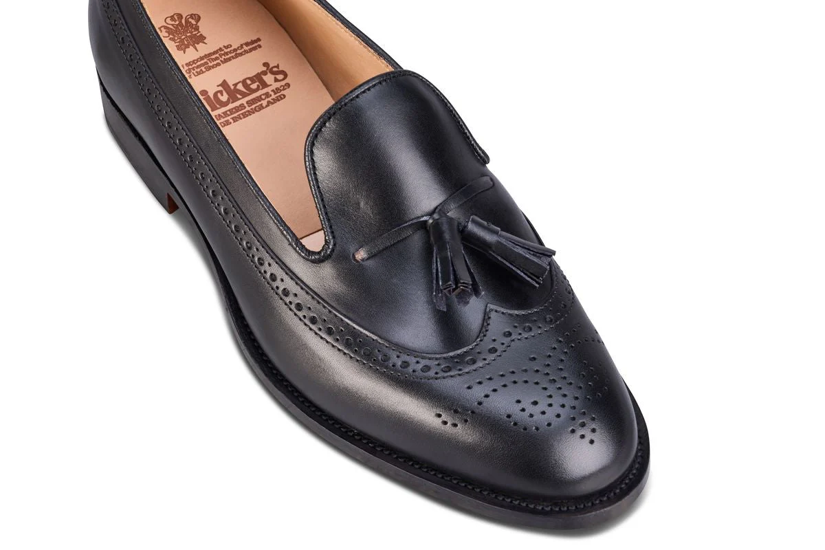 Leydon Tassel Loafer - Black Calf