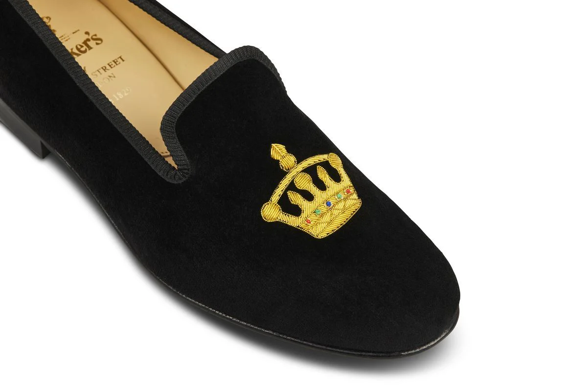 CROWN VELVET SLIPPER