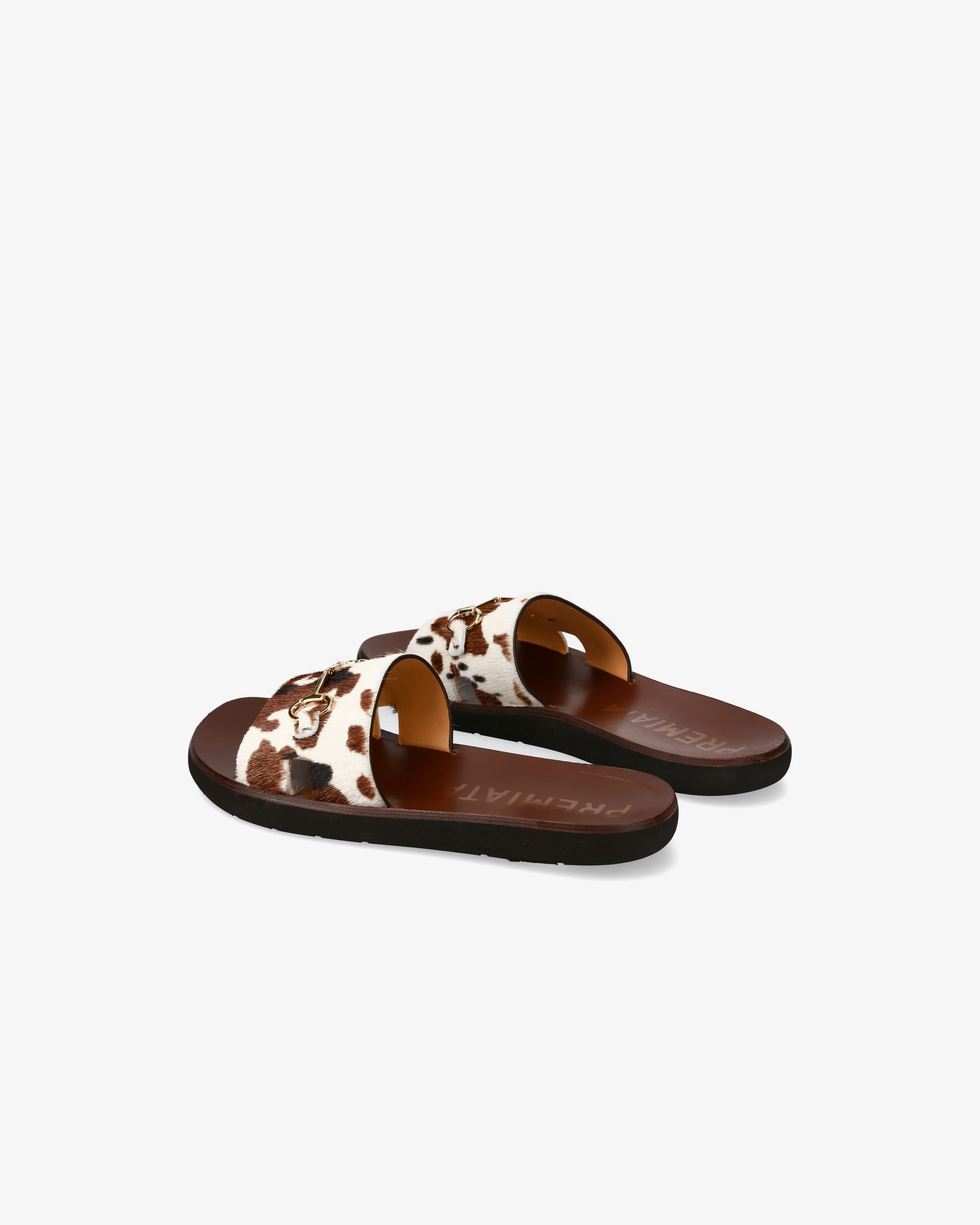 Leather Sandals with Ponyhair Headband