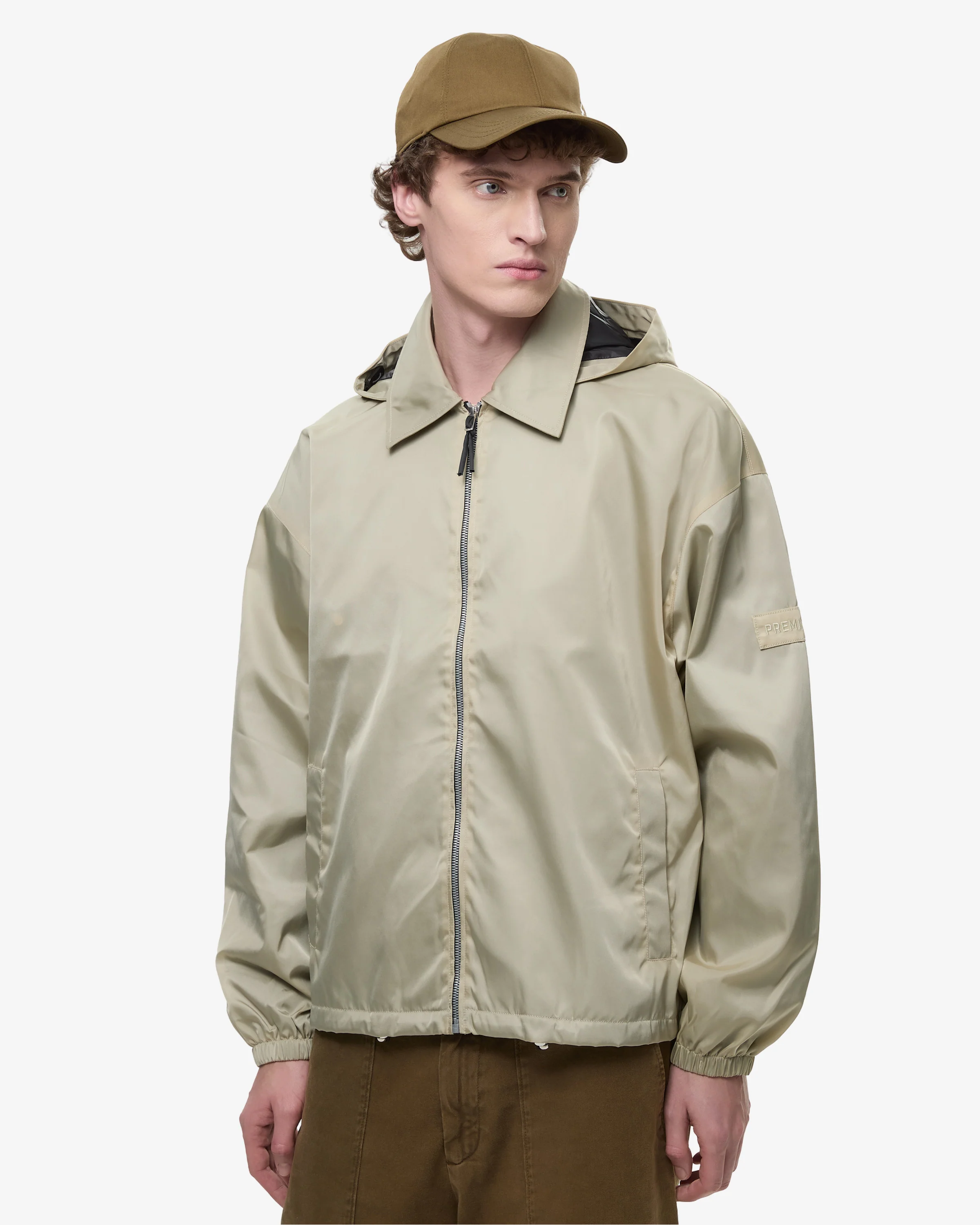 Blouson with Removable Hood Green