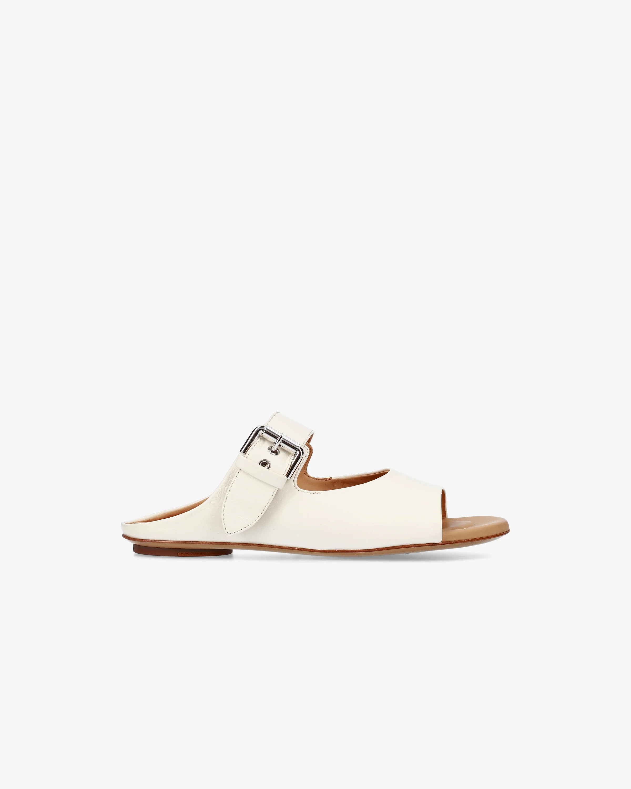 Bebè Sabot with Suede Buckle and Island Flat Heel