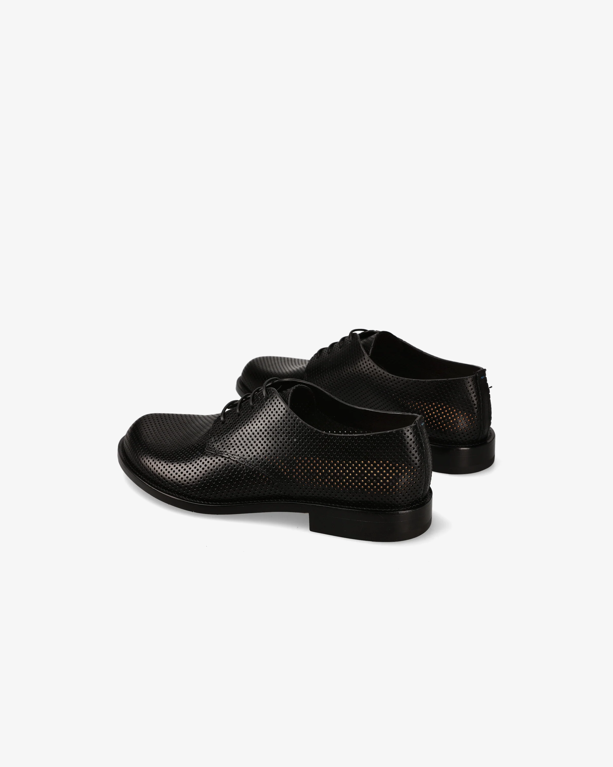 Perforated Leather Derby with Leather Sole