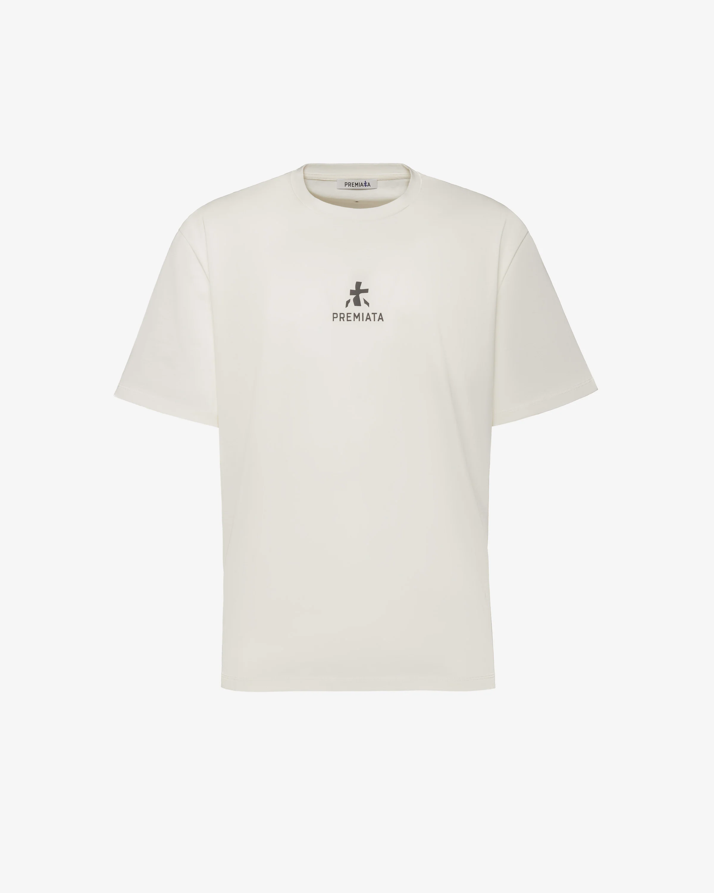 Cotton T-Shirt with Bonded Details and Hot Finish White