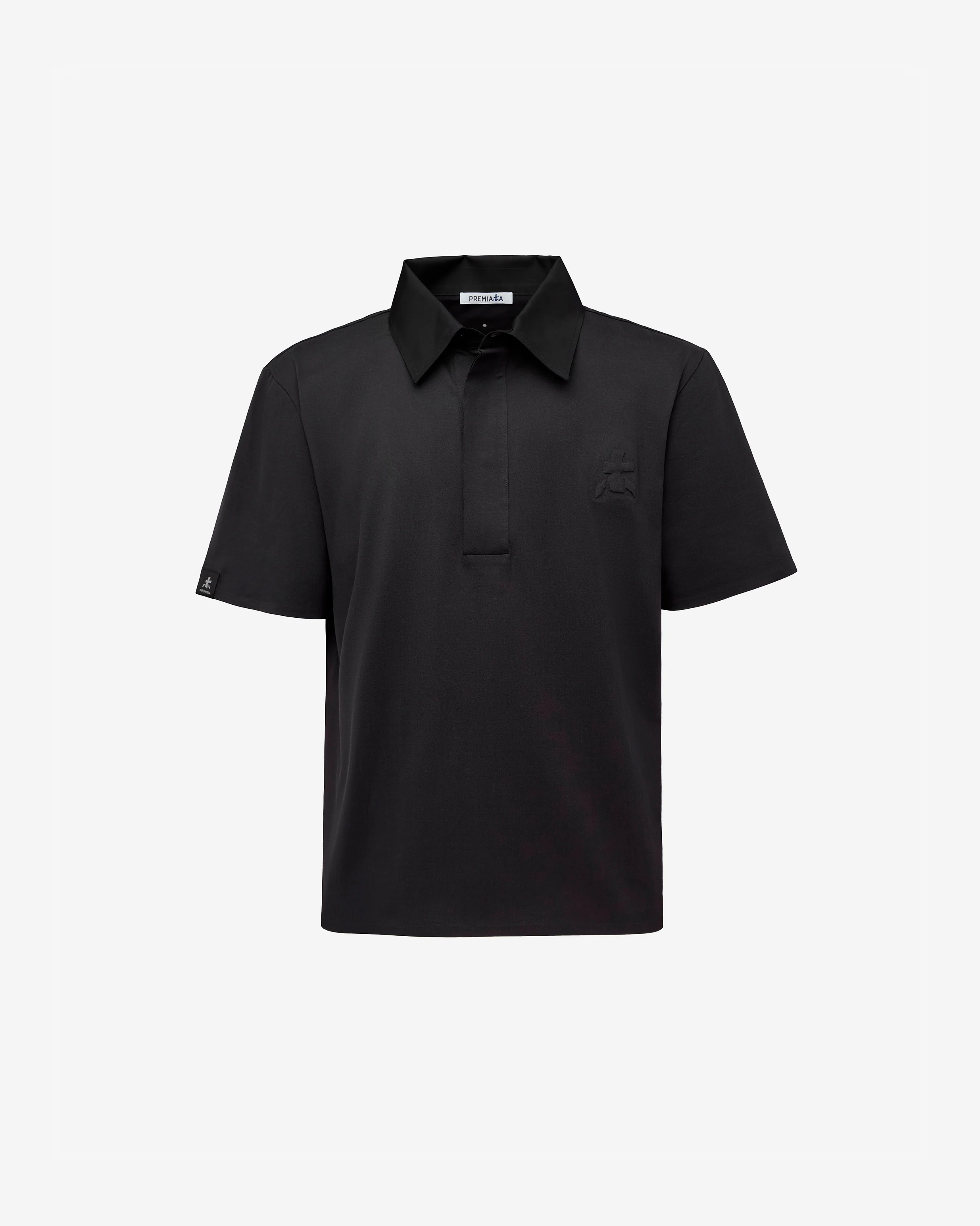 Polo Over in Cotton Jersey Black