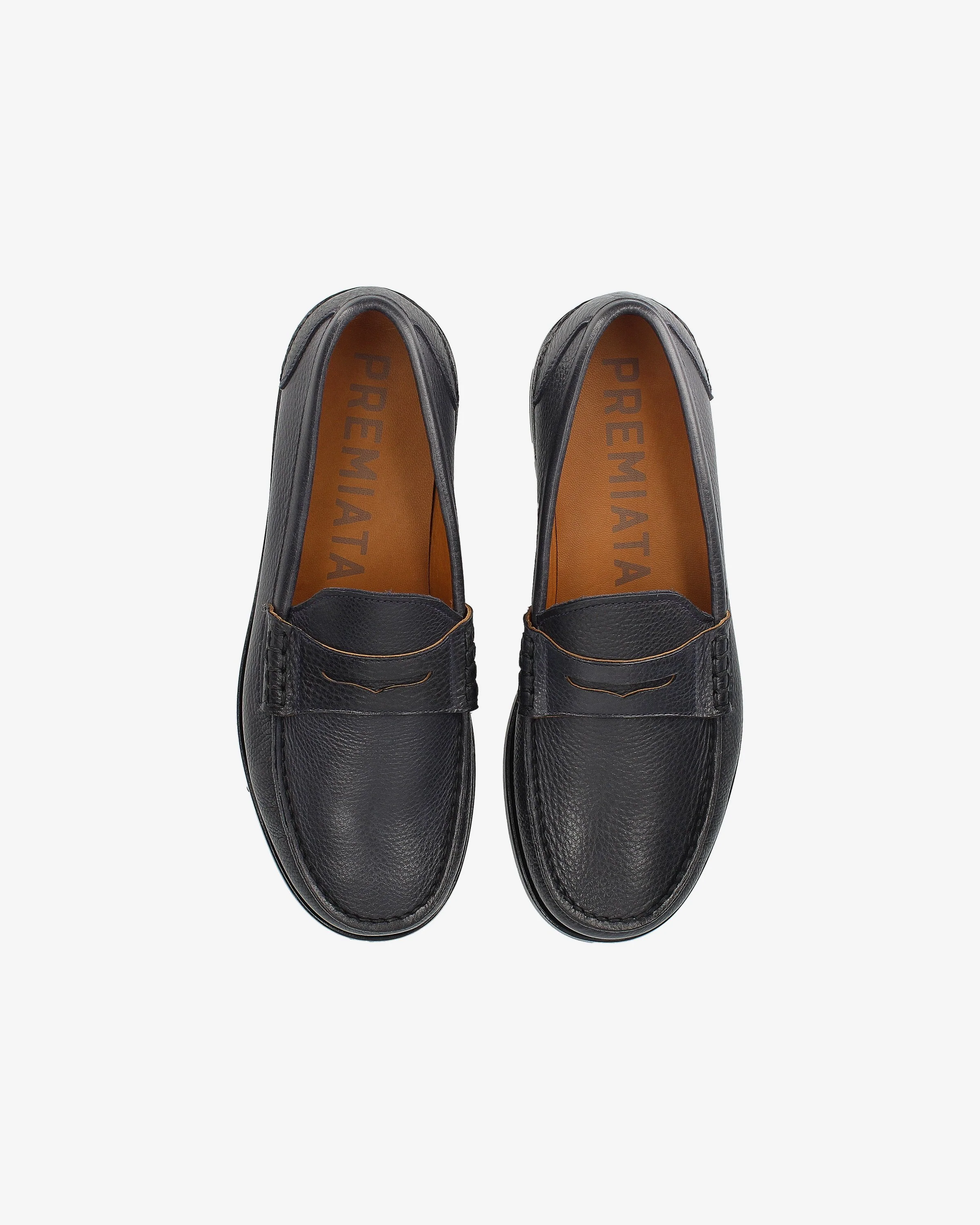 Calfskin Leather Loafer with Leather Sole