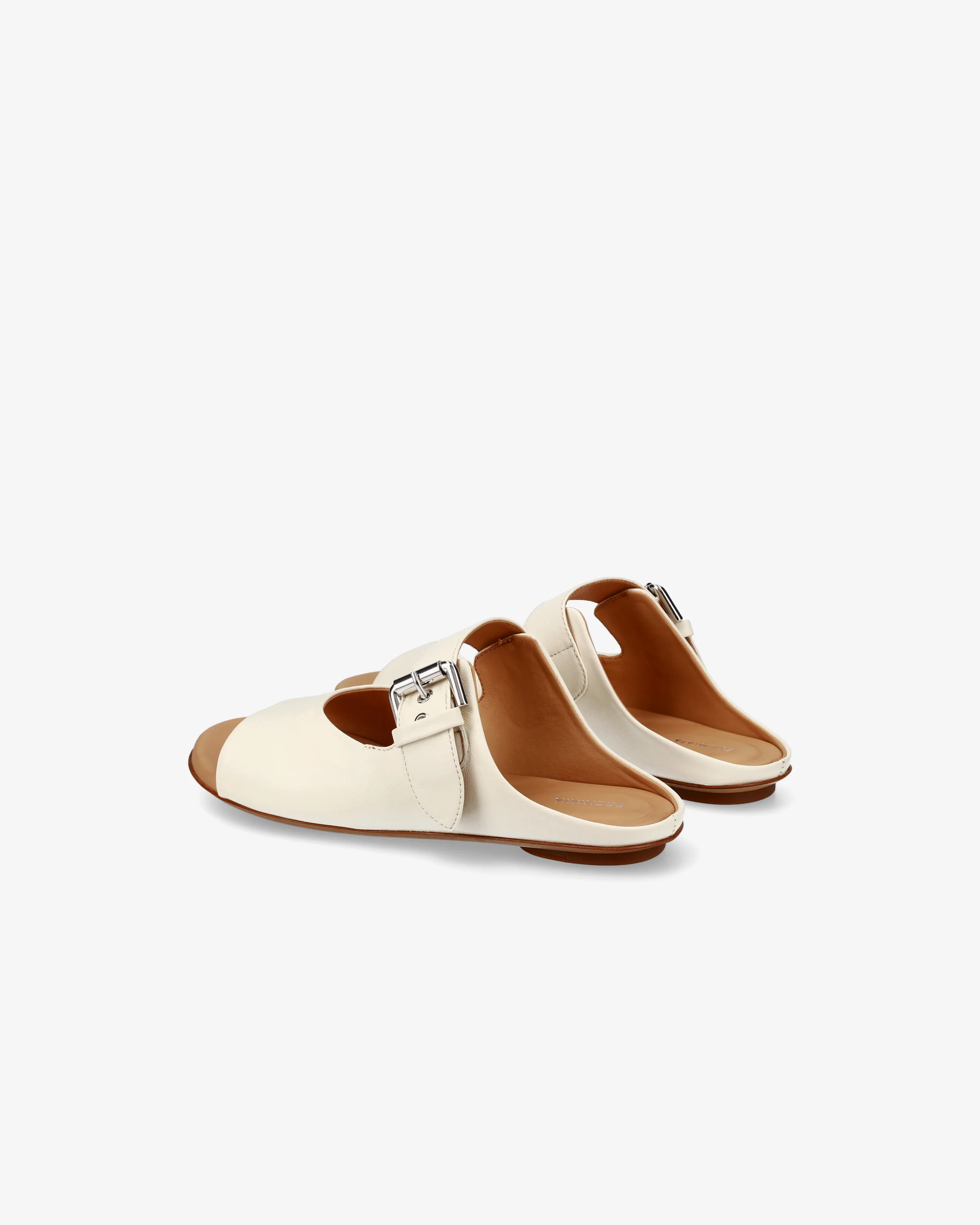 Bebè Sabot with Suede Buckle and Island Flat Heel