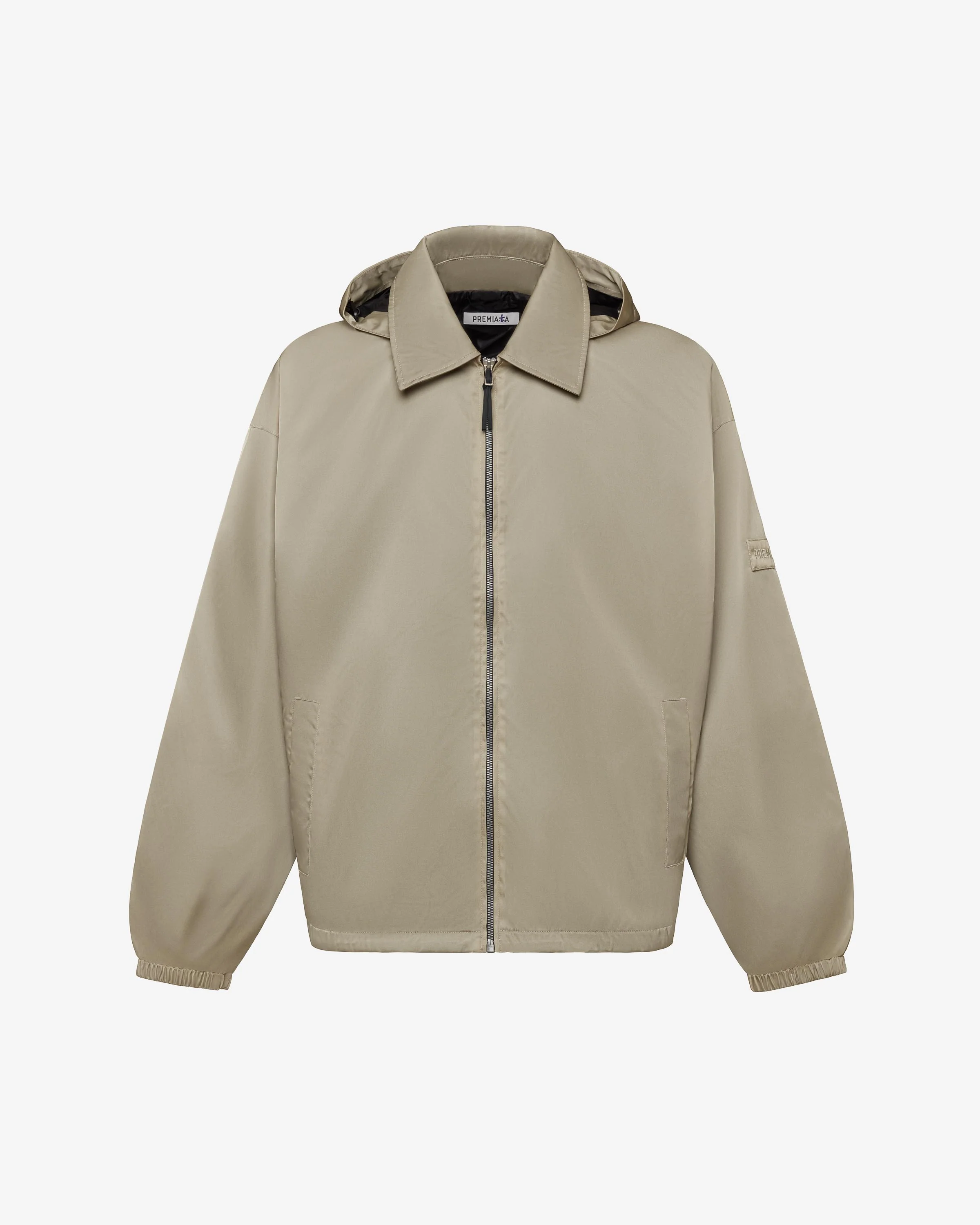 Blouson with Removable Hood Green